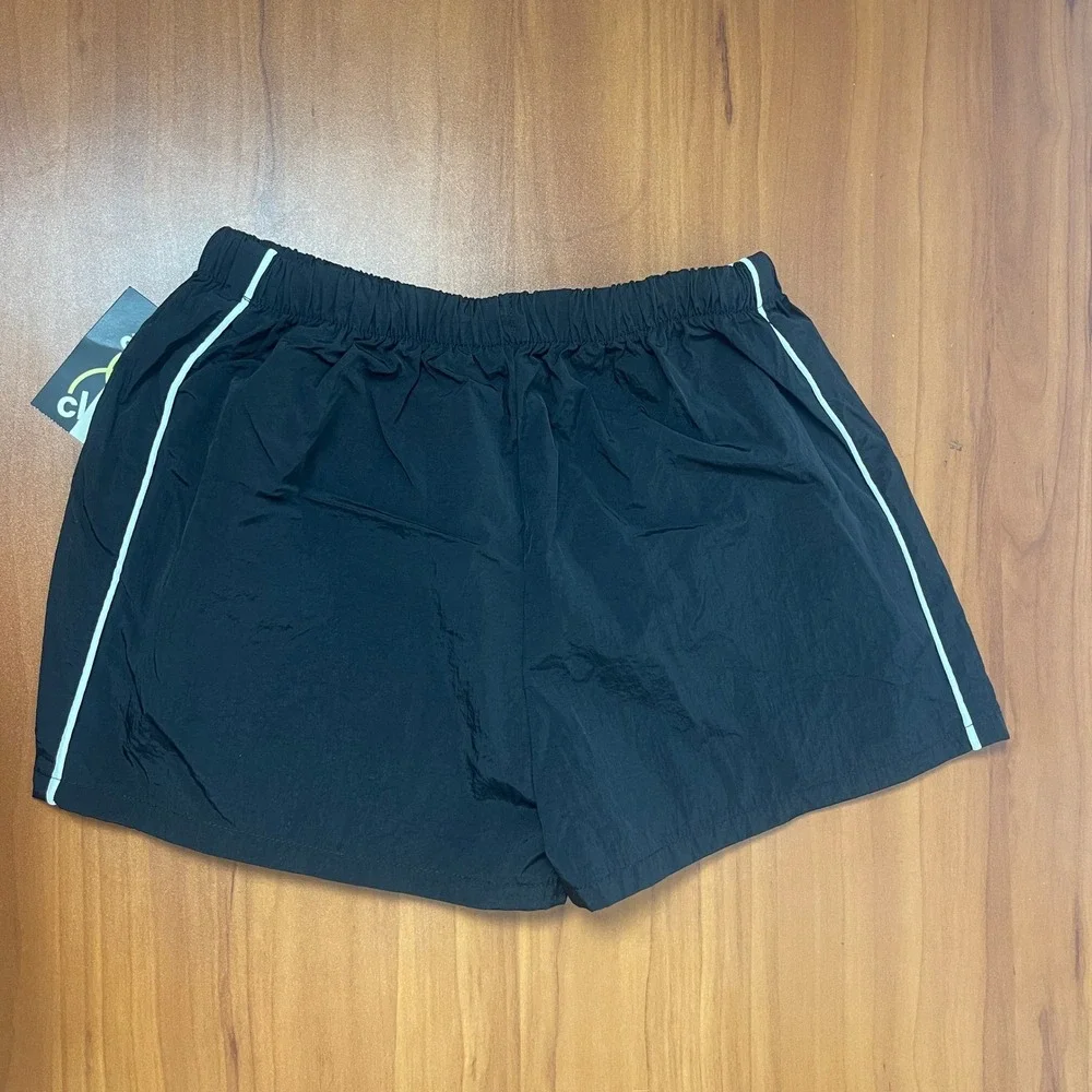Lot of 2 Art Class Girls 2 Nylon Athletic Sports Shorts Blue & Black Size S 6-7